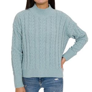 NWT Hippie Rose Dusty Blue Juniors Sweater
